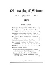 Philosophy of Science Volume 9 - Issue 3 -