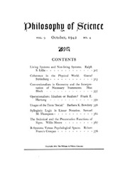 Philosophy of Science Volume 9 - Issue 4 -