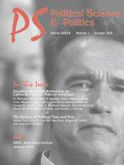 PS: Political Science & Politics Volume 37 - Issue 1 -