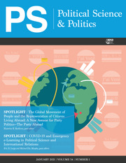 PS: Political Science & Politics Volume 54 - Issue 1 -