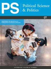 PS: Political Science & Politics Volume 56 - Issue 4 -