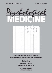 Psychological Medicine Volume 35 - Issue 9 -