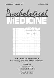 Psychological Medicine Volume 36 - Issue 10 -