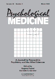 Psychological Medicine Volume 36 - Issue 3 -
