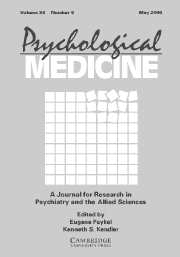 Psychological Medicine Volume 36 - Issue 5 -