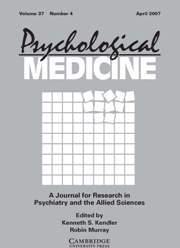 Psychological Medicine Volume 37 - Issue 4 -
