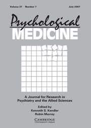 Psychological Medicine Volume 37 - Issue 7 -