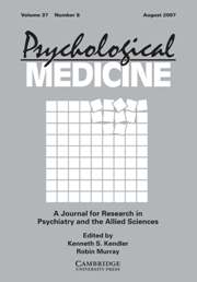 Psychological Medicine Volume 37 - Issue 8 -
