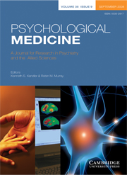 Psychological Medicine Volume 38 - Issue 9 -