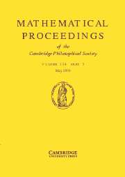 Mathematical Proceedings of the Cambridge Philosophical Society Volume 134 - Issue 3 -