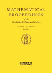 Mathematical Proceedings of the Cambridge Philosophical Society Volume 135 - Issue 1 -