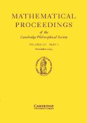 Mathematical Proceedings of the Cambridge Philosophical Society Volume 135 - Issue 3 -