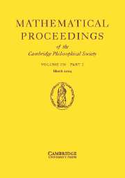 Mathematical Proceedings of the Cambridge Philosophical Society Volume 136 - Issue 2 -