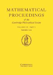 Mathematical Proceedings of the Cambridge Philosophical Society Volume 139 - Issue 2 -