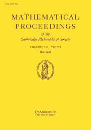 Mathematical Proceedings of the Cambridge Philosophical Society Volume 140 - Issue 3 -