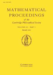 Mathematical Proceedings of the Cambridge Philosophical Society Volume 142 - Issue 1 -