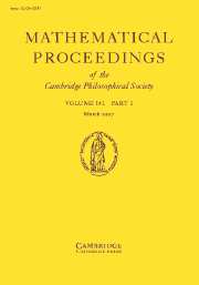 Mathematical Proceedings of the Cambridge Philosophical Society Volume 142 - Issue 2 -