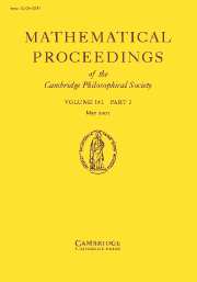 Mathematical Proceedings of the Cambridge Philosophical Society Volume 142 - Issue 3 -