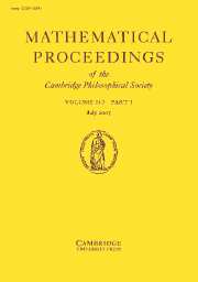 Mathematical Proceedings of the Cambridge Philosophical Society Volume 143 - Issue 1 -