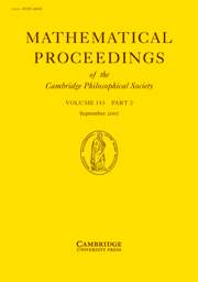 Mathematical Proceedings of the Cambridge Philosophical Society Volume 143 - Issue 2 -