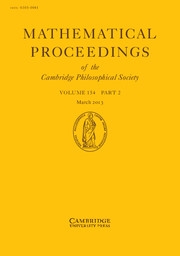 Mathematical Proceedings of the Cambridge Philosophical Society Volume 154 - Issue 2 -