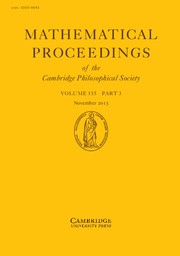 Mathematical Proceedings of the Cambridge Philosophical Society Volume 155 - Issue 3 -