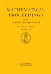 Mathematical Proceedings of the Cambridge Philosophical Society Volume 159 - Issue 3 -