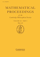 Mathematical Proceedings of the Cambridge Philosophical Society Volume 164 - Issue 3 -
