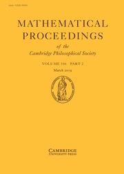 Mathematical Proceedings of the Cambridge Philosophical Society Volume 166 - Issue 2 -
