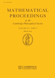 Mathematical Proceedings of the Cambridge Philosophical Society Volume 174 - Issue 2 -