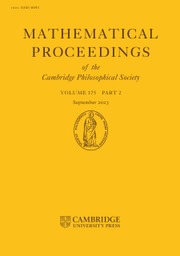 Mathematical Proceedings of the Cambridge Philosophical Society Volume 175 - Issue 2 -