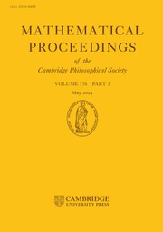 Mathematical Proceedings of the Cambridge Philosophical Society Volume 176 - Issue 3 -
