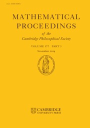 Mathematical Proceedings of the Cambridge Philosophical Society Volume 177 - Issue 3 -