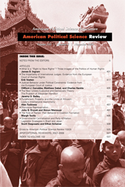 American Political Science Review Volume 102 - Issue 4 -