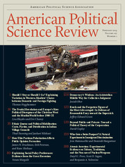 American Political Science Review Volume 107 - Issue 1 -