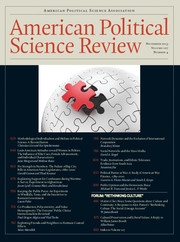 American Political Science Review Volume 107 - Issue 4 -