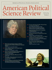 American Political Science Review Volume 108 - Issue 3 -