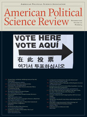 American Political Science Review Volume 110 - Issue 4 -