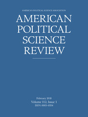 American Political Science Review Volume 112 - Issue 1 -