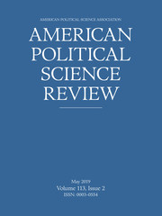 American Political Science Review Volume 113 - Issue 2 -