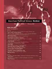 American Political Science Review Volume 99 - Issue 1 -
