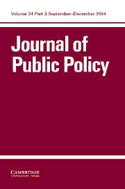 Journal of Public Policy Volume 24 - Issue 3 -