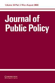 Journal of Public Policy Volume 26 - Issue 2 -