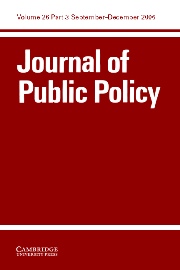 Journal of Public Policy Volume 26 - Issue 3 -
