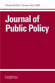 Journal of Public Policy Volume 28 - Issue 1 -