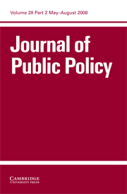 Journal of Public Policy Volume 28 - Issue 2 -