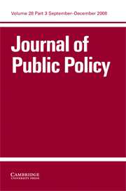 Journal of Public Policy Volume 28 - Issue 3 -