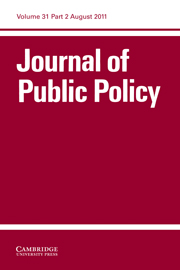 Journal of Public Policy Volume 31 - Issue 2 -