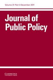 Journal of Public Policy Volume 31 - Issue 3 -