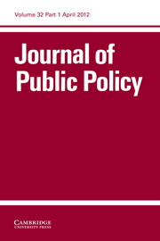 Journal of Public Policy Volume 32 - Issue 1 -